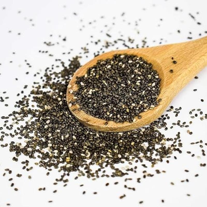 Chia Seeds -  Healthy food for eating diet snacks for weight loss.