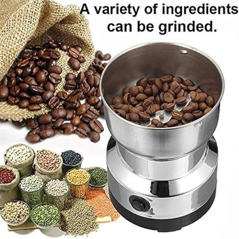 Nima Mixer Grinder Mini Stainless Steel Coffee Spice Nuts Grains Bean Grinder Mixer (NOT Use Liquid)(300 ml Jar)